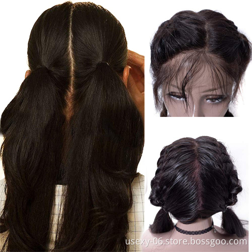 100% Glueless Full Lace Wigs Natural Human Hair Wigs